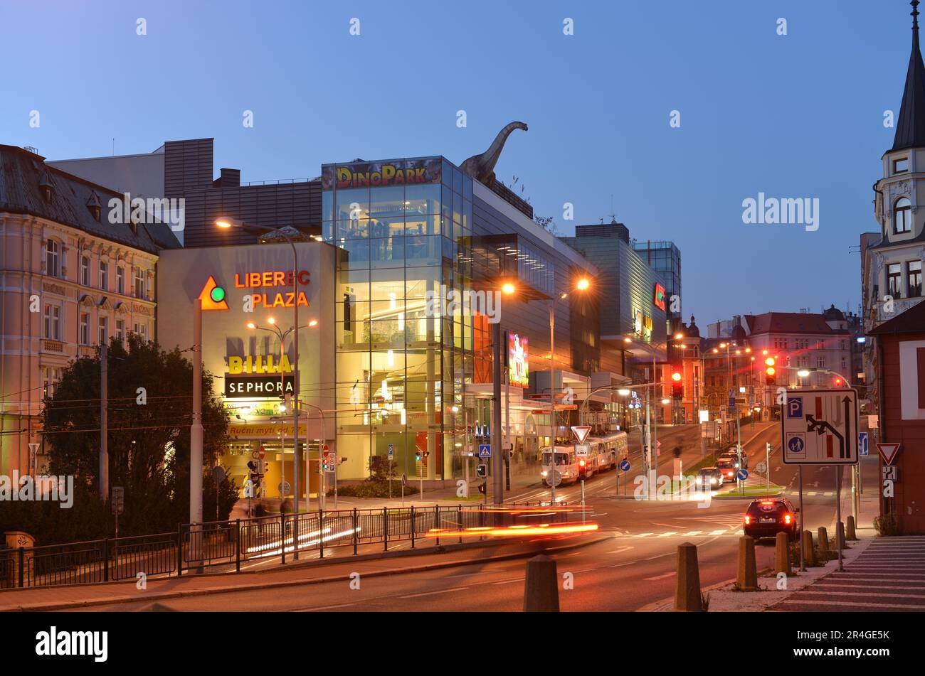 Liberec Plaza, Shopping Centre, Felberova, Liberec, Czech Republic, Reichenberg Stock Photo