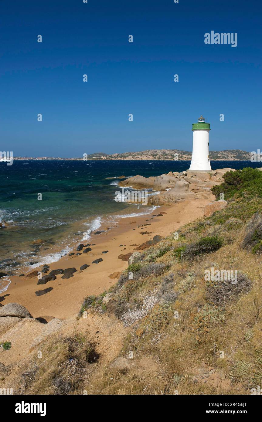 Porto Lighthouse Beach at Capo d'Orso, Sardinia, Italy Stock Photo