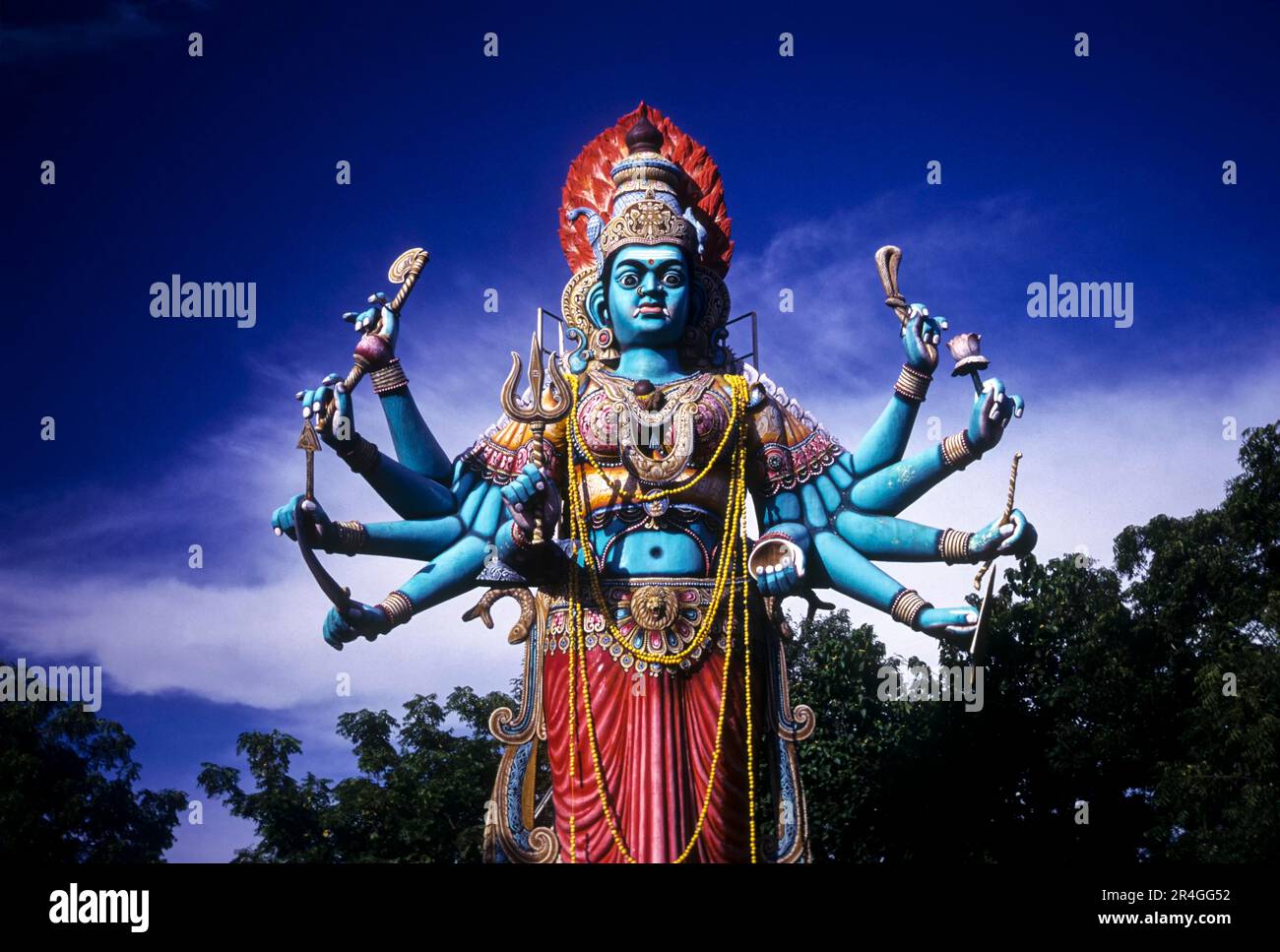 42 feet high Vekkaliamman statue near Thoothukudi, Tamil Nadu, India