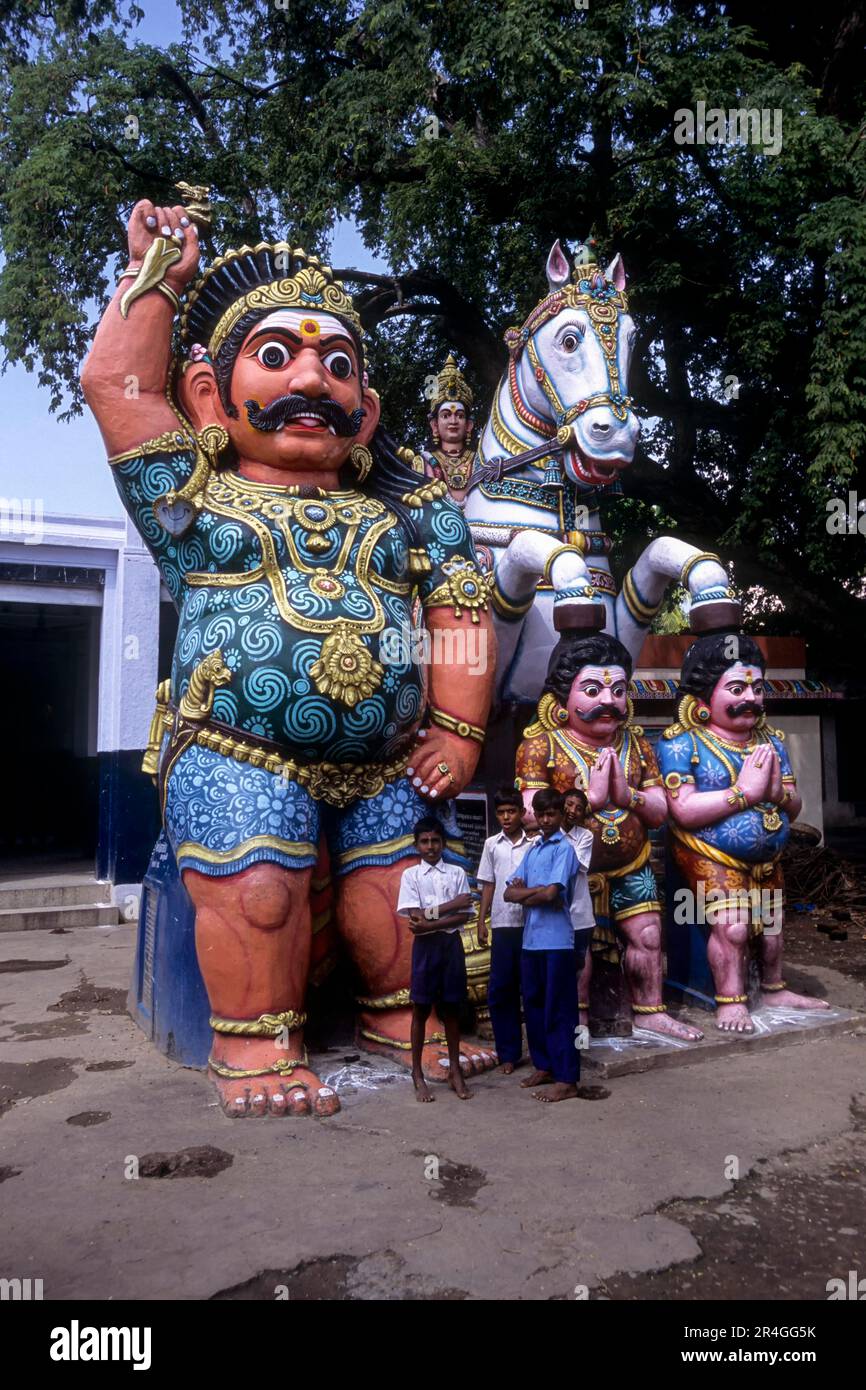 Madurai veeran, guardian deity, temple at Kochadai in Madurai ...