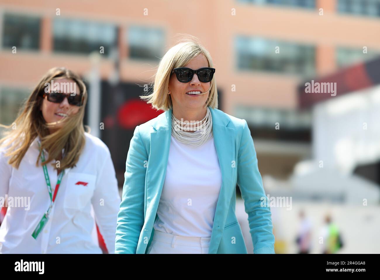 Montecarlo, Monaco. 28th May, 2023. Susie Stoddart Wolff, former driver and wife of Toto Wolff Executive director of the Mercedes AMG F1 Team, during the Monaco GP, 25-28 May 2023 at Montecarlo, Formula 1 World championship 2023. Credit: Independent Photo Agency/Alamy Live News Stock Photo