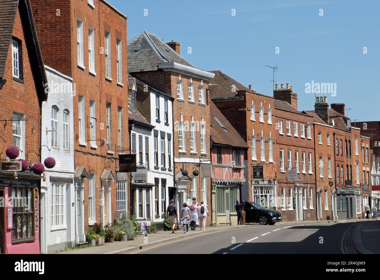 Shops and buildings in Tewkesbury, Gloucestershire, Cotswolds, England, UK Stock Photo Alamy