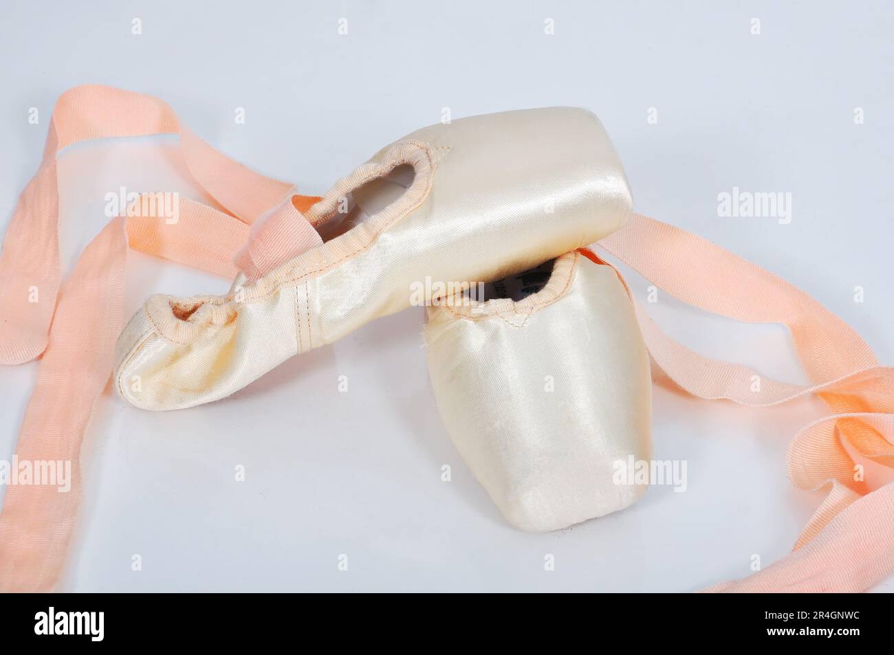 Pointe shoes for ballet, isolated on white background Stock Photo - Alamy