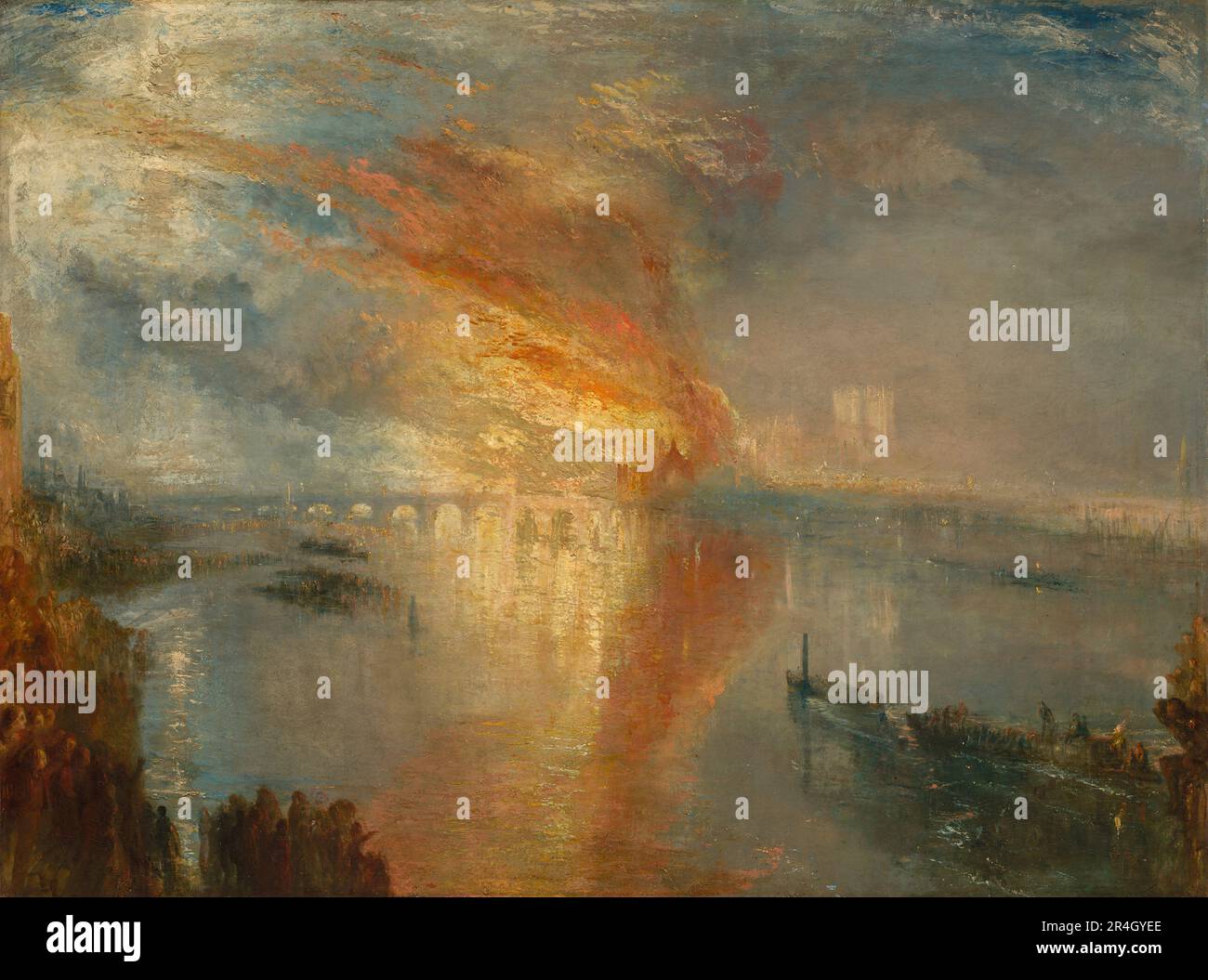 The Burning of the Houses of Lords and Commons, 16 October 1834, 1835 by Joseph Mallord William Turner Stock Photo