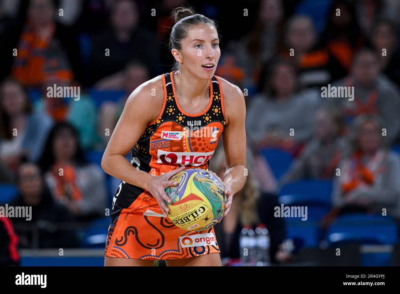 28th May 2023;  Ken Rosewall Arena, Sydney, NSW, Australia: Suncorp Super Netball, Giants versus Queensland Firebirds; Amy Parmenter of the Giants Stock Photo