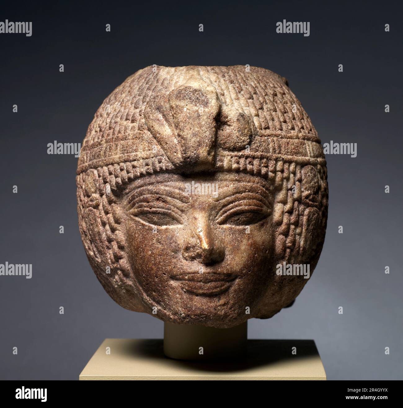 Head of Amenhotep III Wearing the Round Wig, c. 1391 –1353 BC. Egypt, New Kingdom, Dynasty 18, reign of Amenhotep III Stock Photo