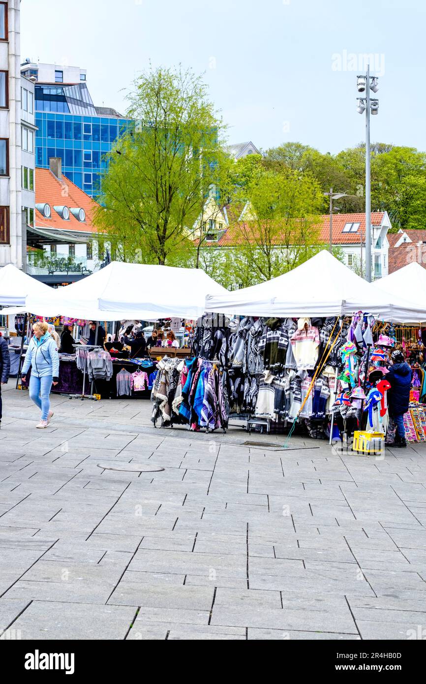 Stavanger, Rogaland, Norway, May 19 2023, Open Air Street Market