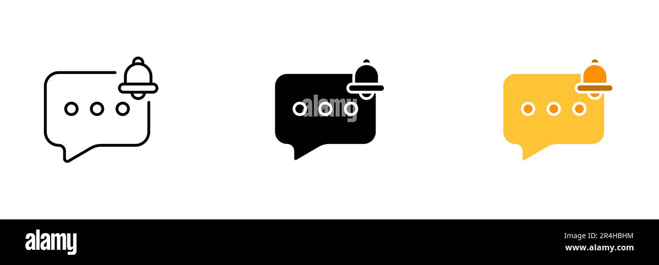 A notification with an image of an alarm clock icon. Vector set of ...