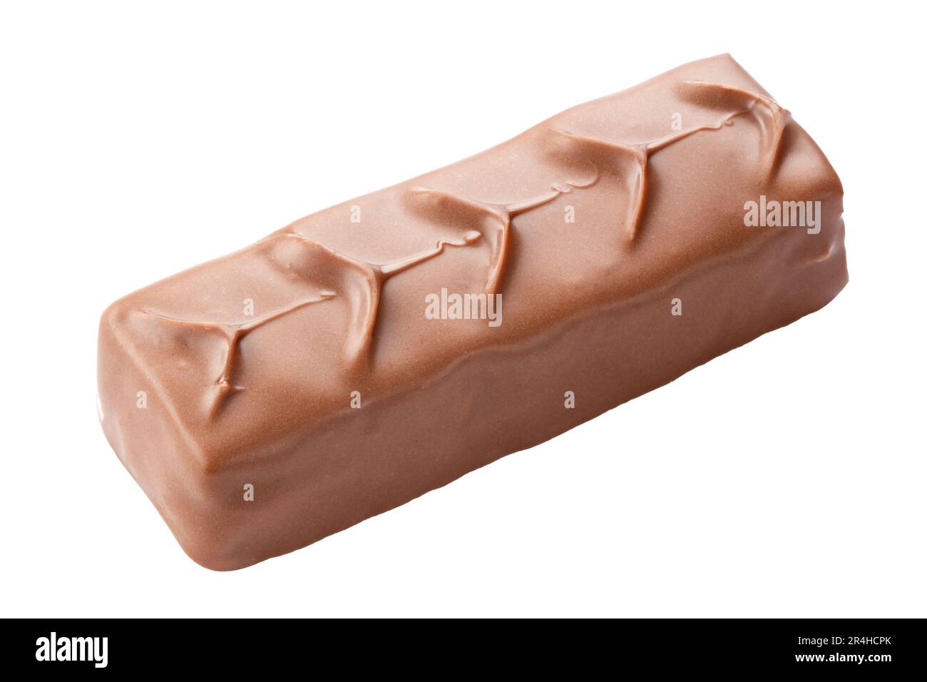 Delicious unwrapped chocolate bar. Isolated on a white background. File contains clipping path Stock Photo