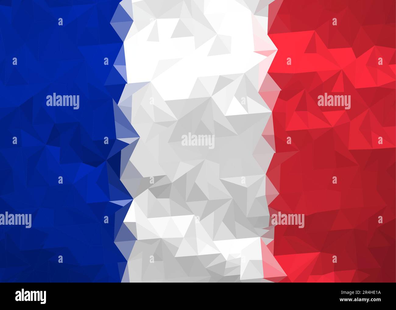 Stylized flag of France. A vertical tricolor of blue, white and red