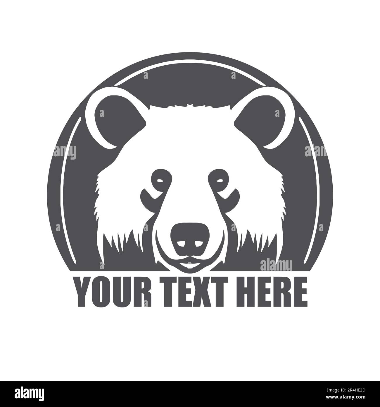 White bear logo minimalistic simple icon vector. Vector illustration ...