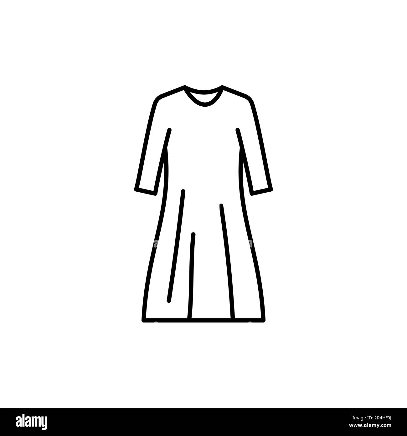 A-silhouette dress black line icon. Pictogram for web page, mobile app,  promo Stock Vector Image & Art - Alamy
