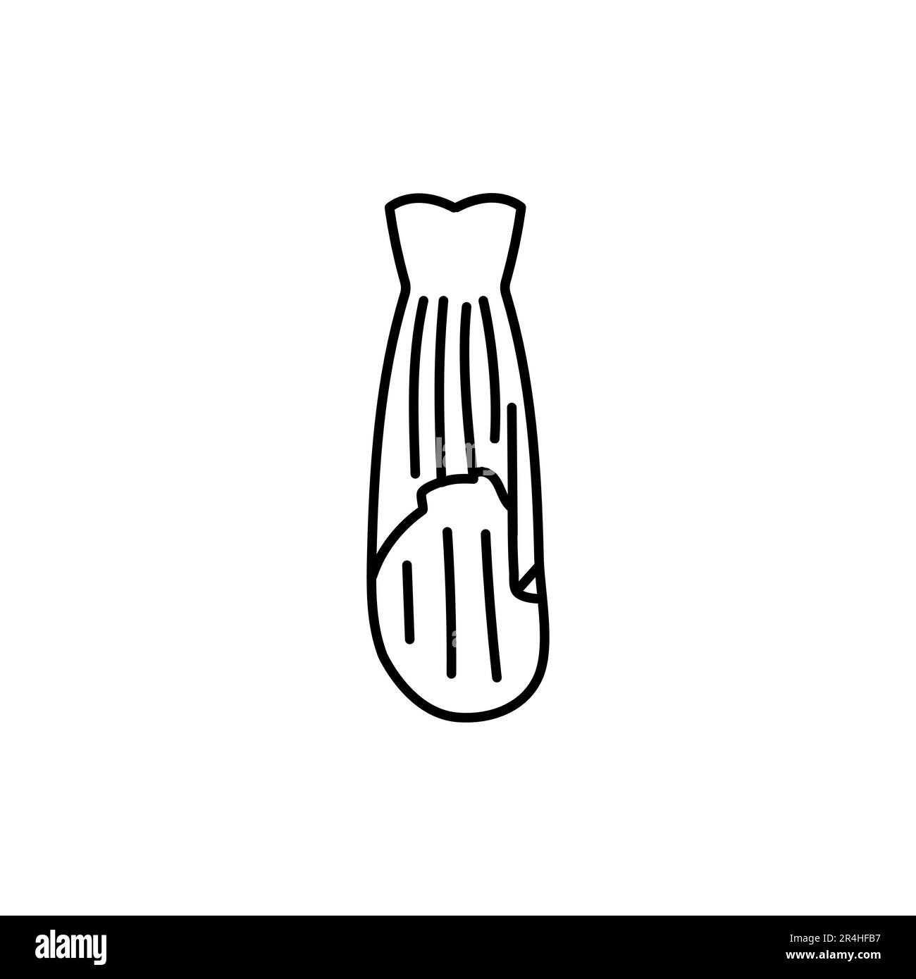 Dress-mullet black line icon. Pictogram for web page, mobile app, promo ...