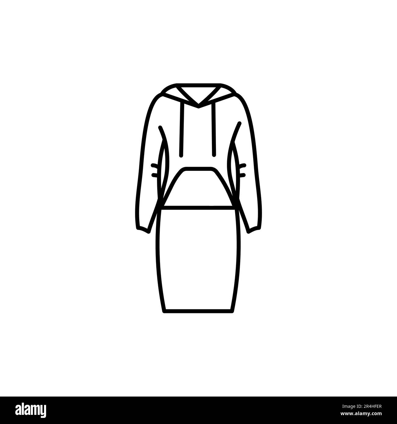 Sports dress dress black line icon. Pictogram for web page, mobile app ...