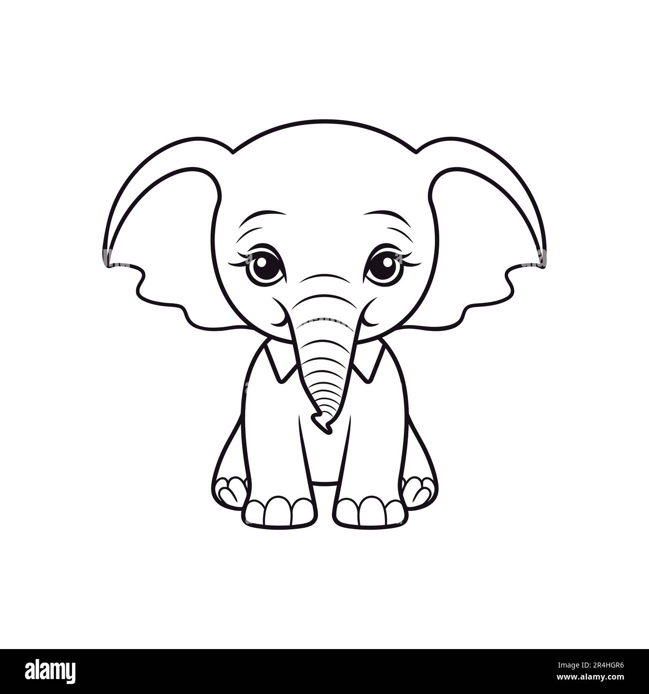 Retro style elephant outline drawing free clipart design download jpg -  Clipartix