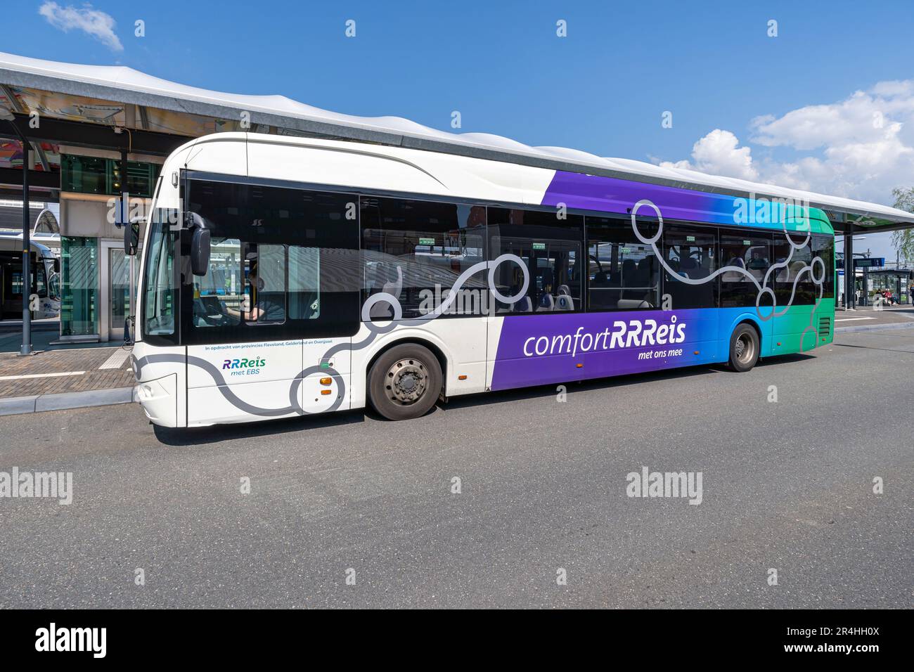comfortRRReis BYD electric bus at Zwolle Centraal bus station Stock