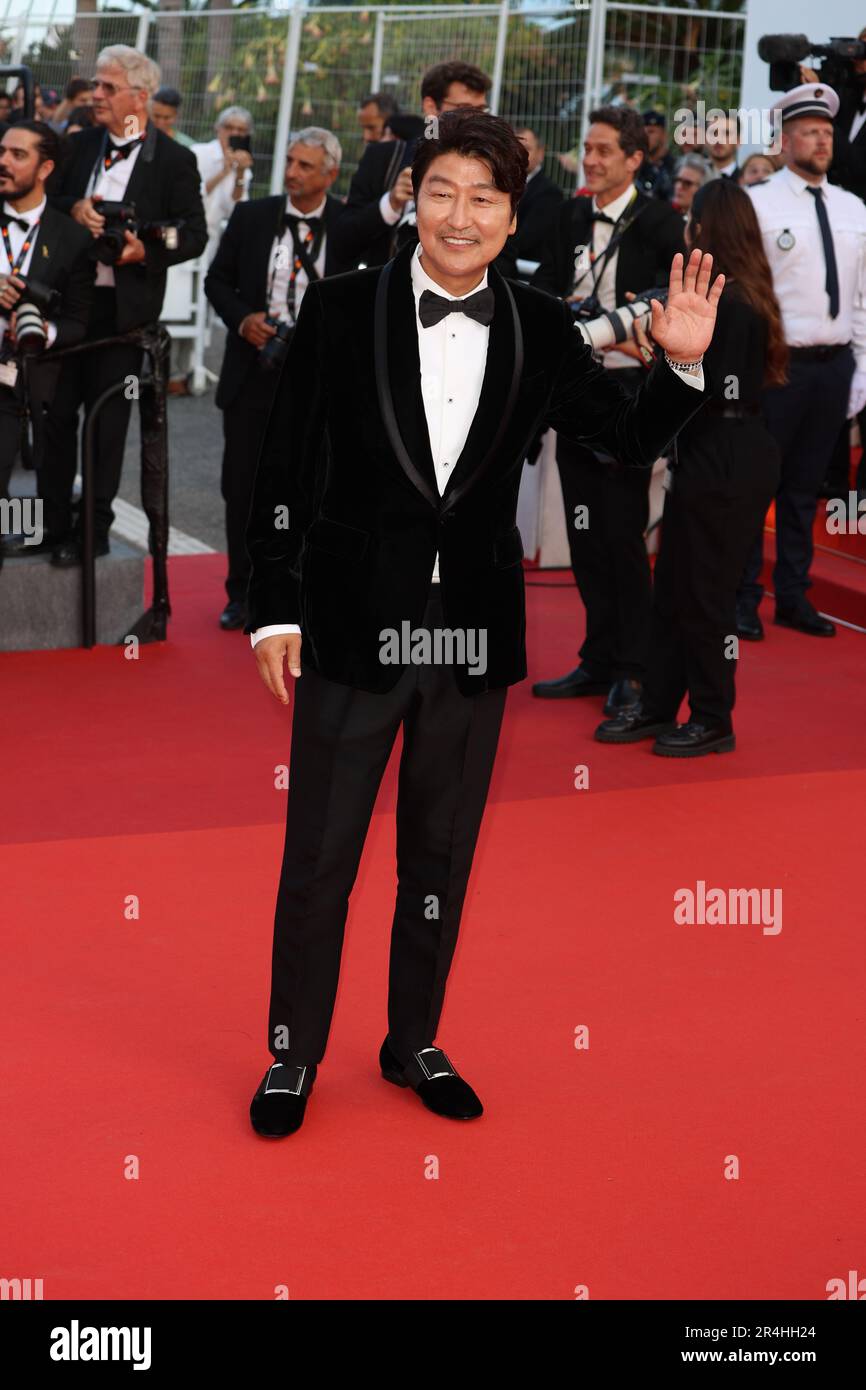 Cannes, France. 27th May, 2023. CANNES, France 27. May 2023; Song Kang-ho attends the 'Elemental' screening and closing ceremony red carpet during the 76th annual Cannes film festival at Palais des Festivals on May 27, 2023 in Cannes, France., Cannes closing day image, picture and copyright Thierry CARPICO/ATP images (CARPICO Thierry/ATP/SPP) Credit: SPP Sport Press Photo. /Alamy Live News Stock Photo