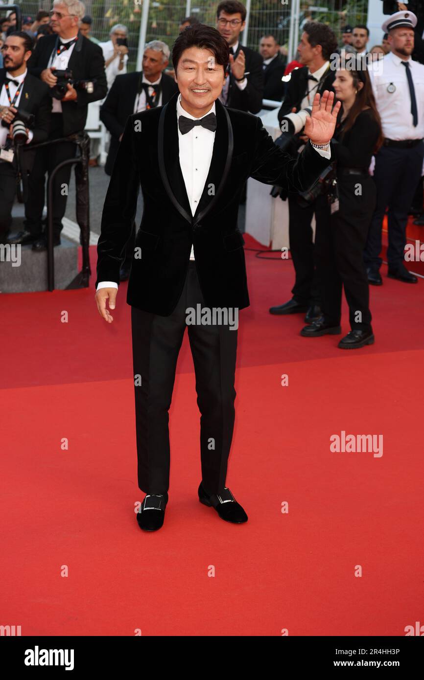 Cannes, France. 27th May, 2023. CANNES, France 27. May 2023; Song Kang-ho attends the 'Elemental' screening and closing ceremony red carpet during the 76th annual Cannes film festival at Palais des Festivals on May 27, 2023 in Cannes, France., Cannes closing day image, picture and copyright Thierry CARPICO/ATP images (CARPICO Thierry/ATP/SPP) Credit: SPP Sport Press Photo. /Alamy Live News Stock Photo