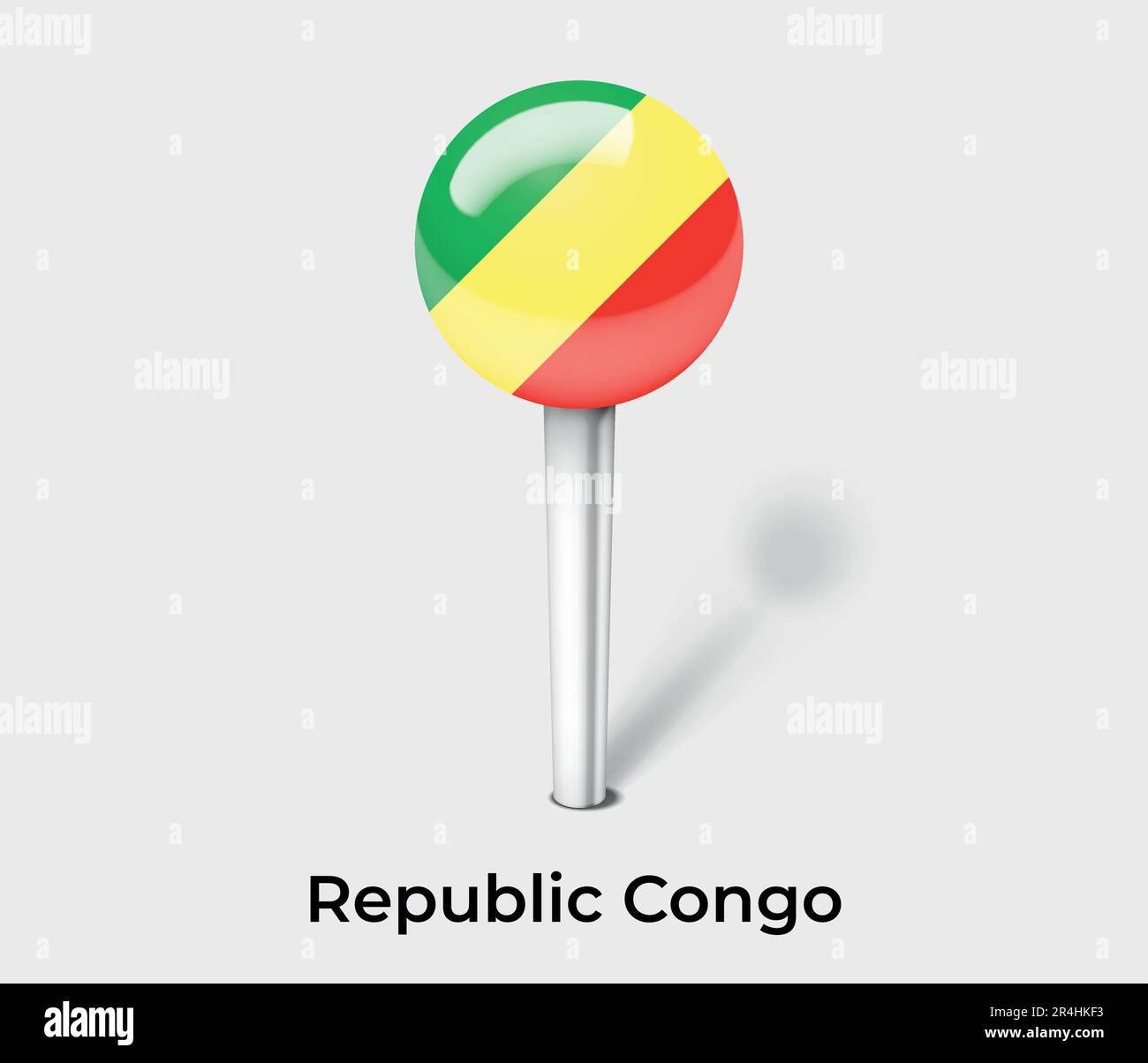 Republic Congo country flag pin map marker Stock Vector Image & Art - Alamy