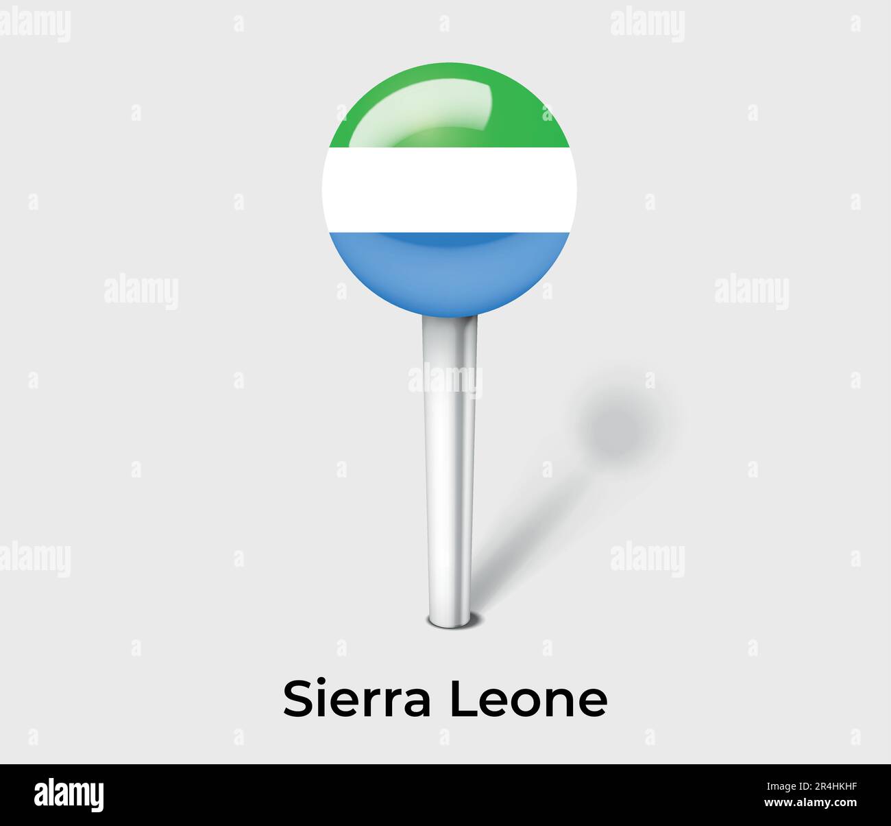 Sierra Leone country flag pin map marker Stock Vector Image & Art - Alamy