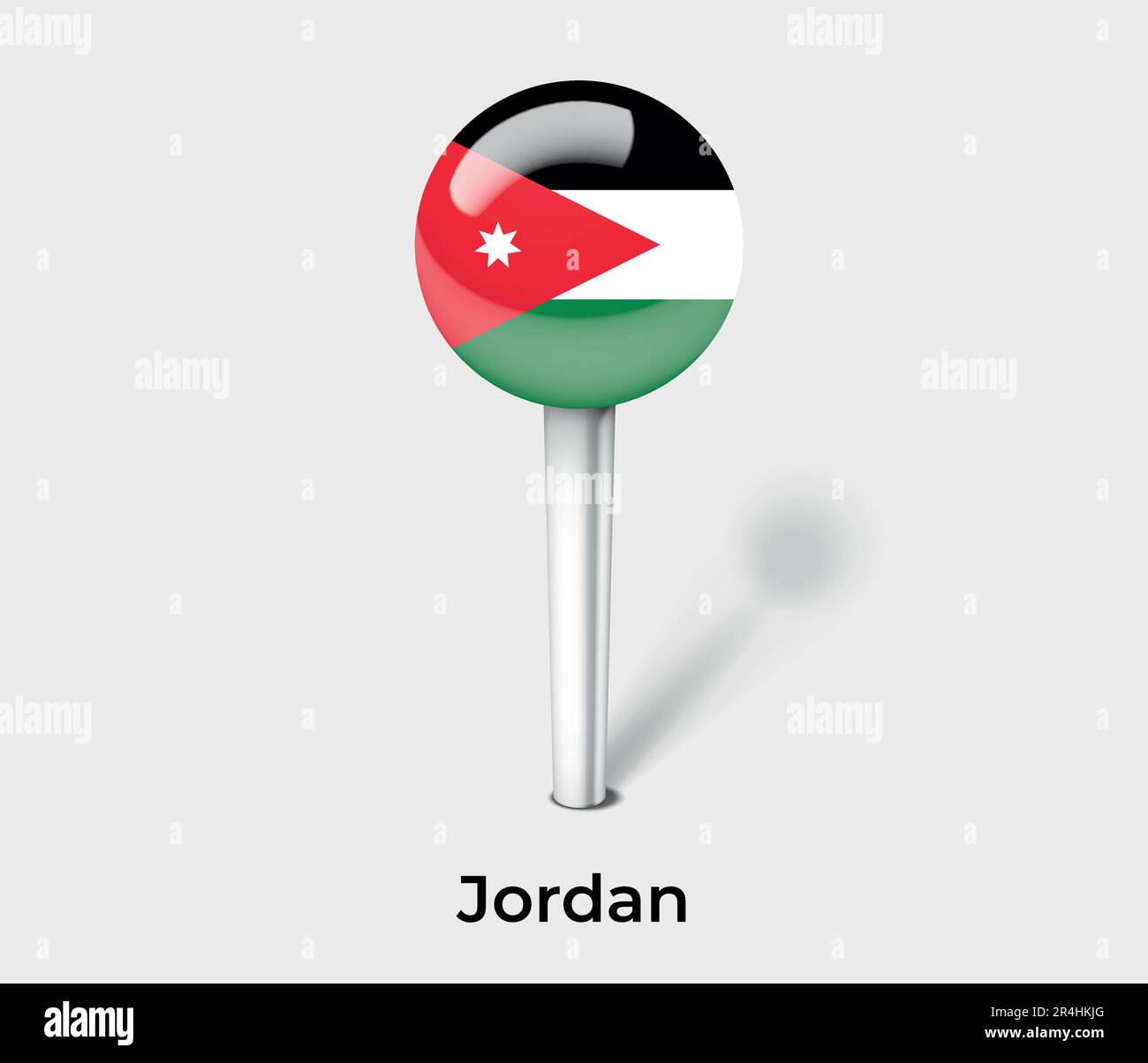 Jordan country flag pin map marker Stock Vector Image & Art Alamy