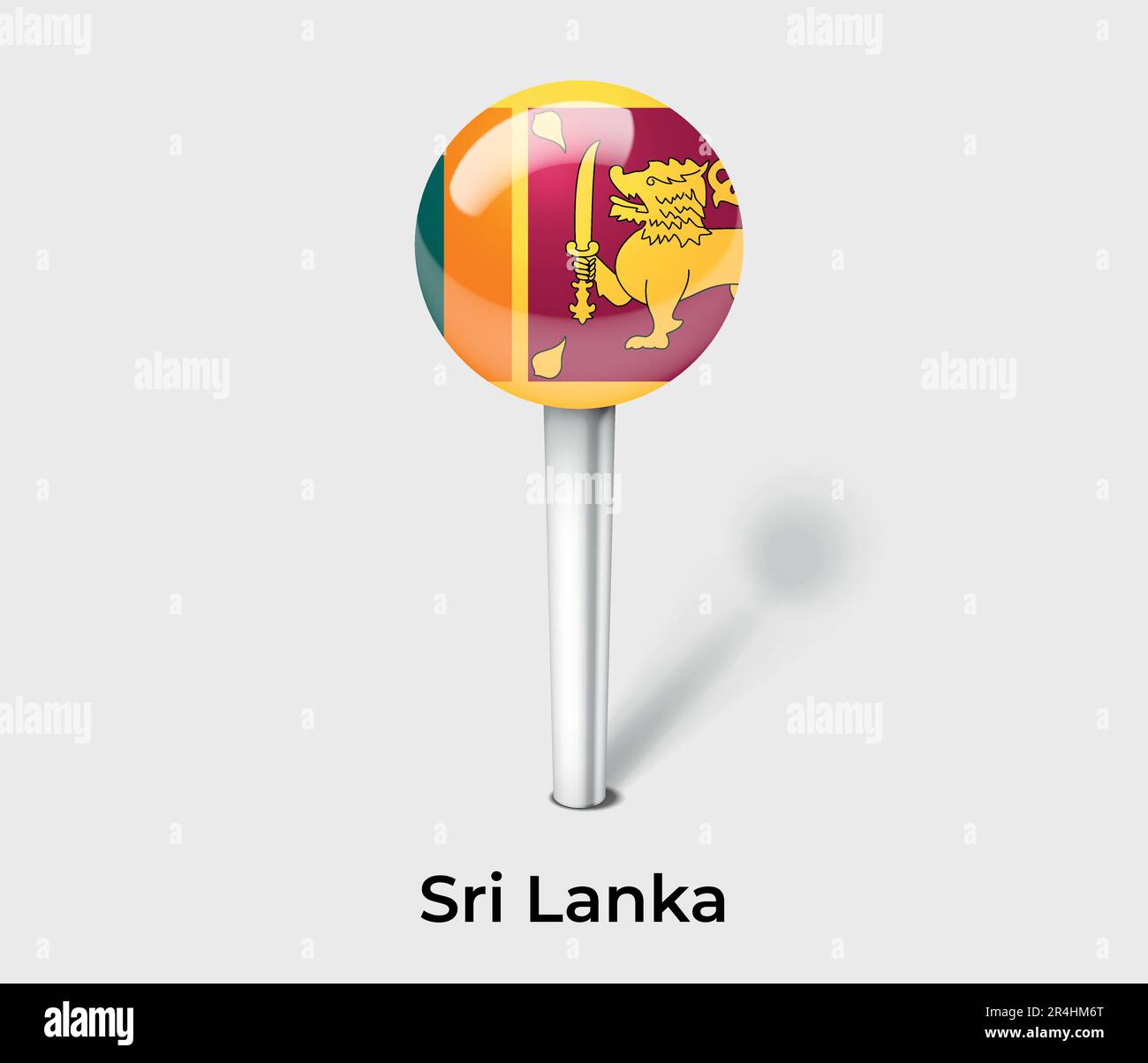 Sri Lanka country flag pin map marker Stock Vector Image & Art Alamy