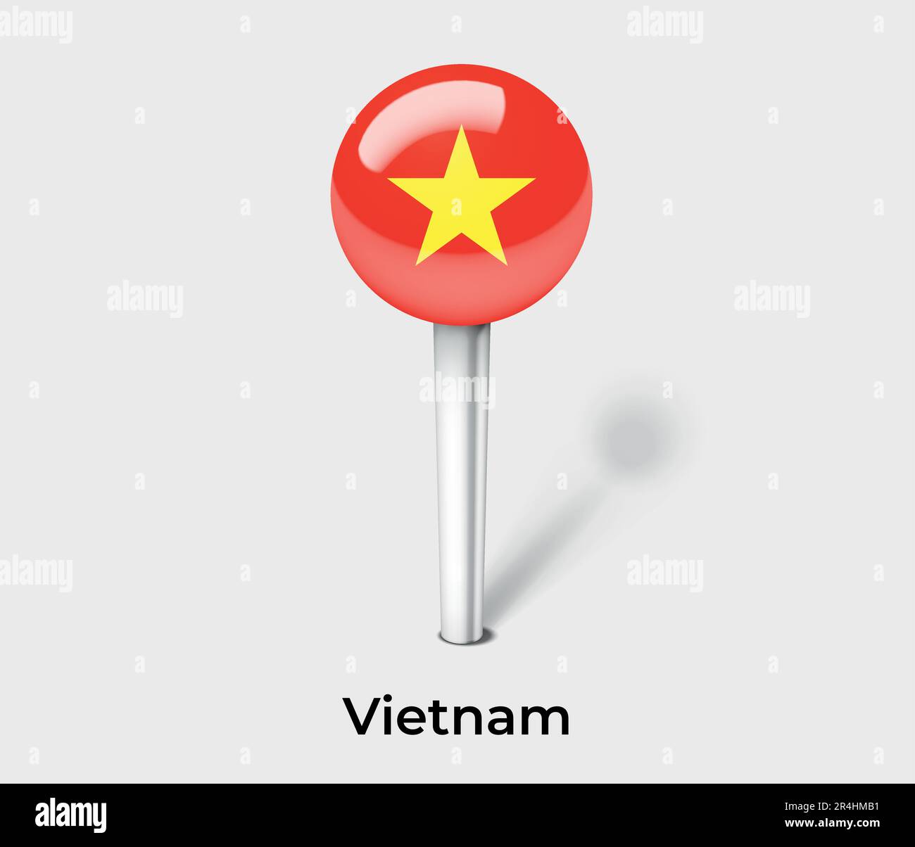 Vietnam country flag pin map marker Stock Vector Image & Art Alamy