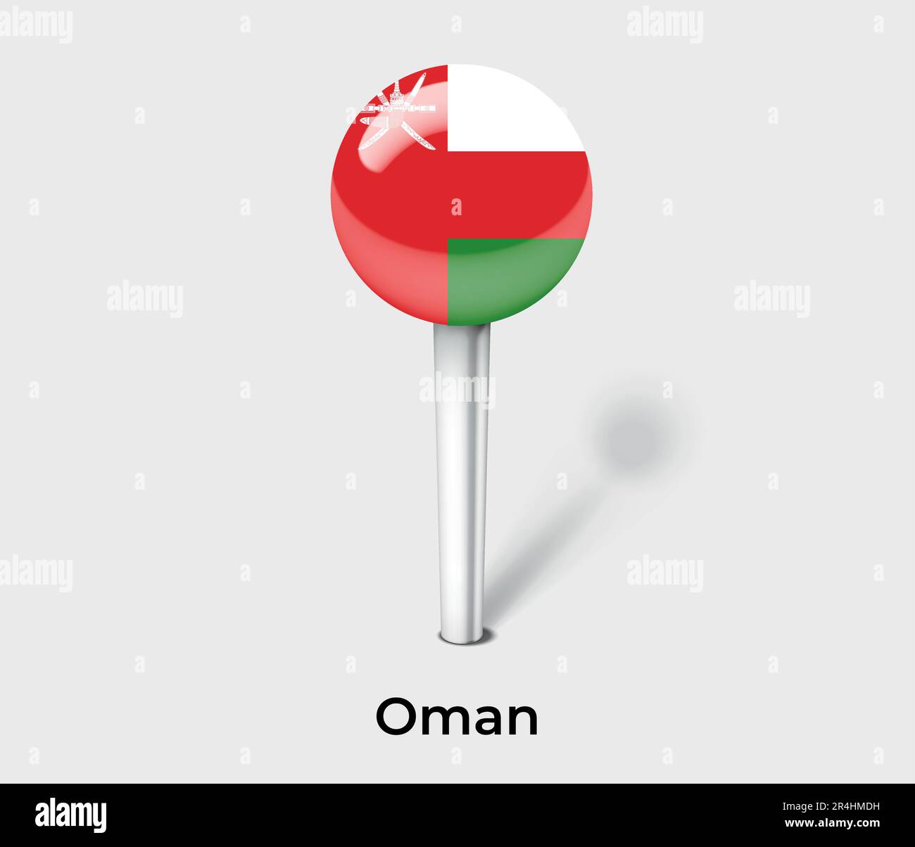 Oman country flag pin map marker Stock Vector Image & Art - Alamy