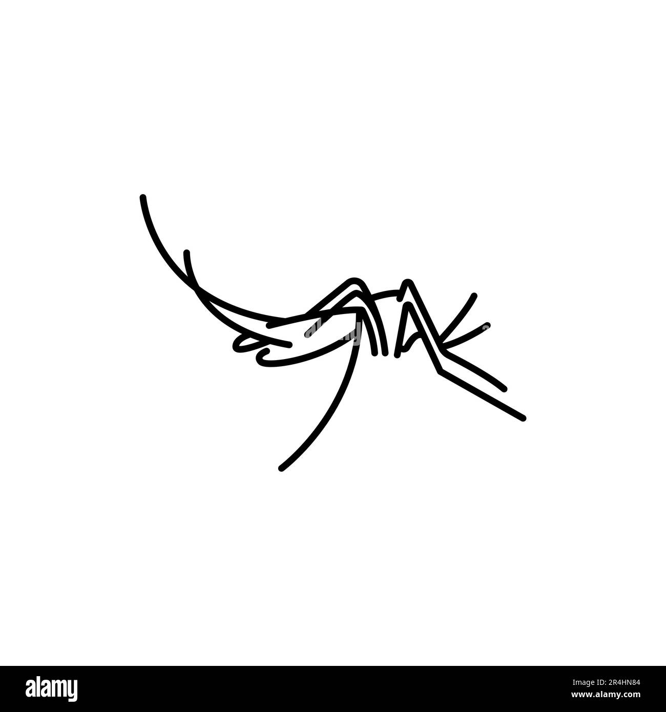 Mosquito insect icon cartoon Black and White Stock Photos & Images - Alamy