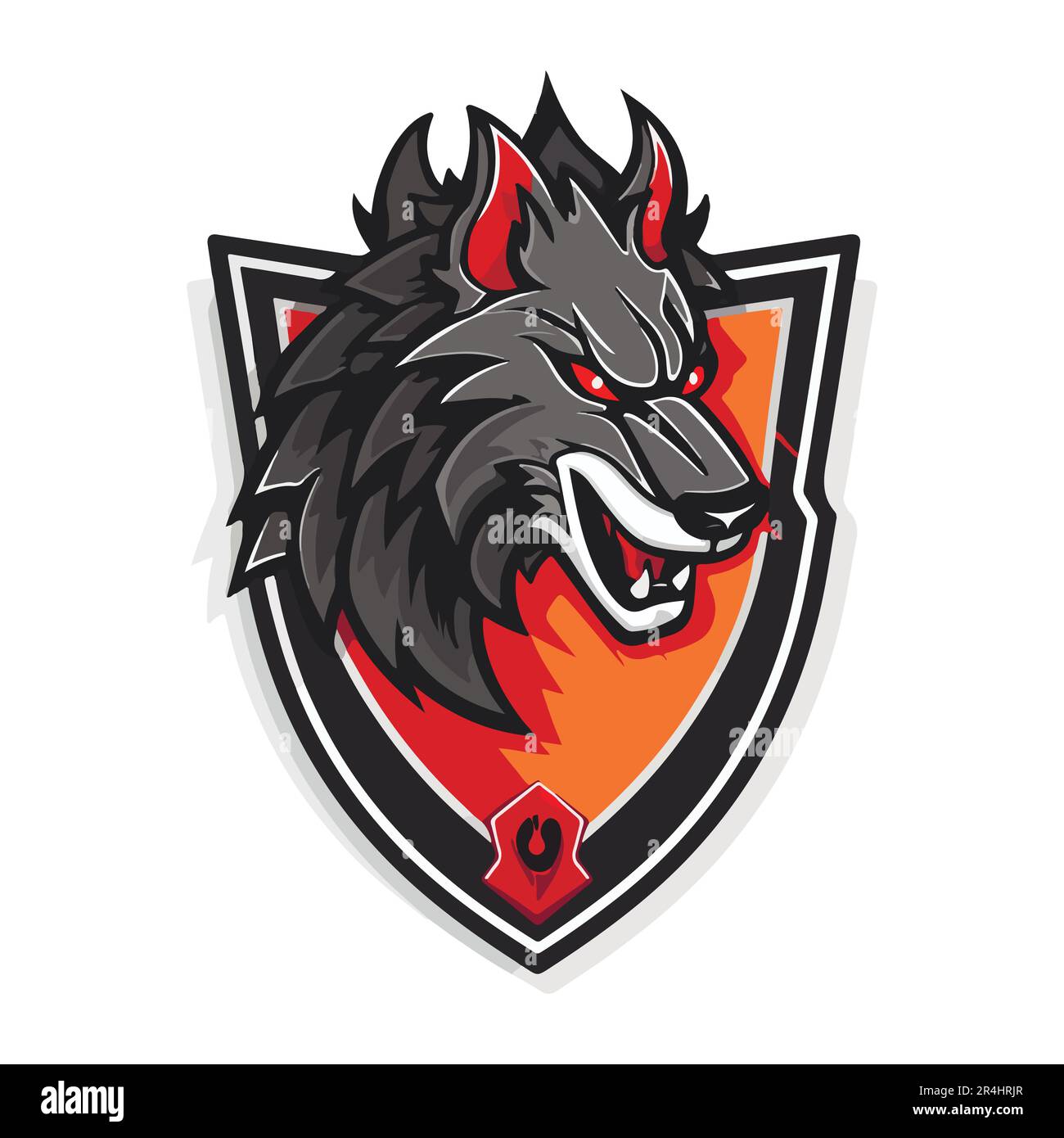 Wolves mascot esport logo character design for wolf gaming and sport