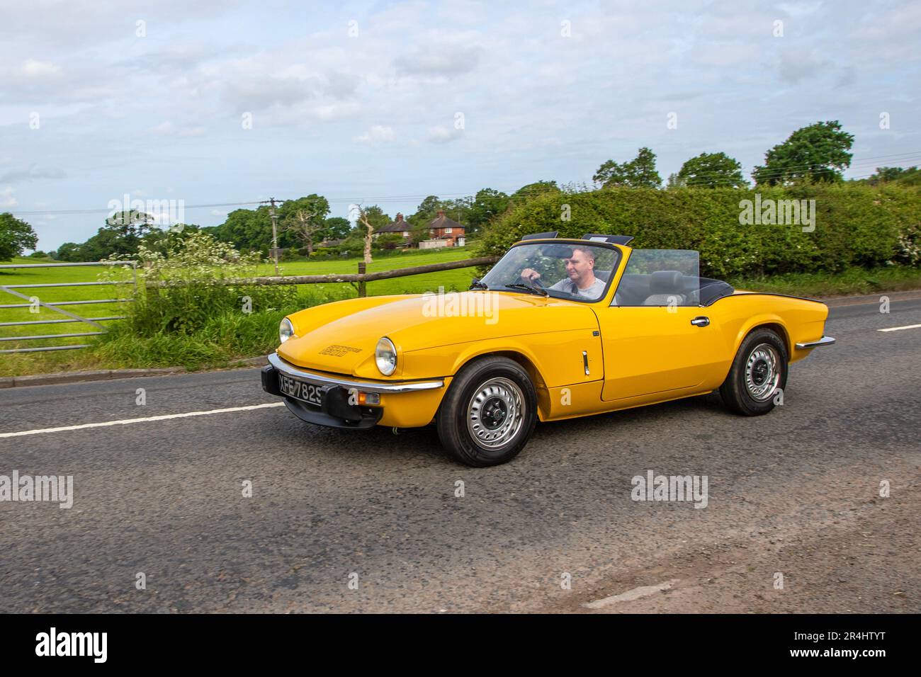 1978 70 seventies Yellow Triumph Spitfire 1500 Cheshire Classic Car Show, 2023 Stock Photo