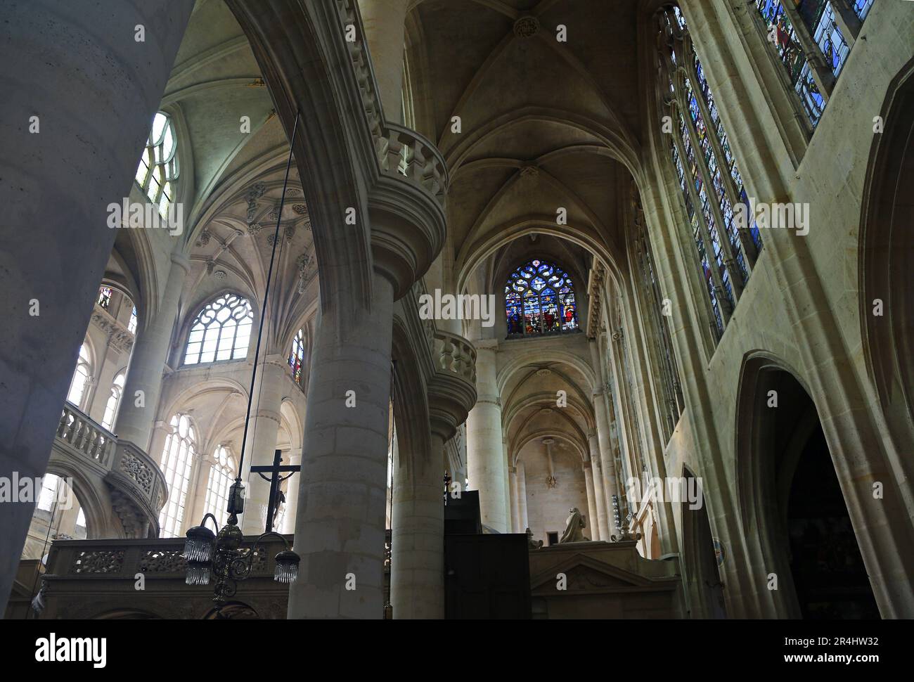 Side nave - Saint-Etienne-Du-Mont - Paris, France Stock Photo