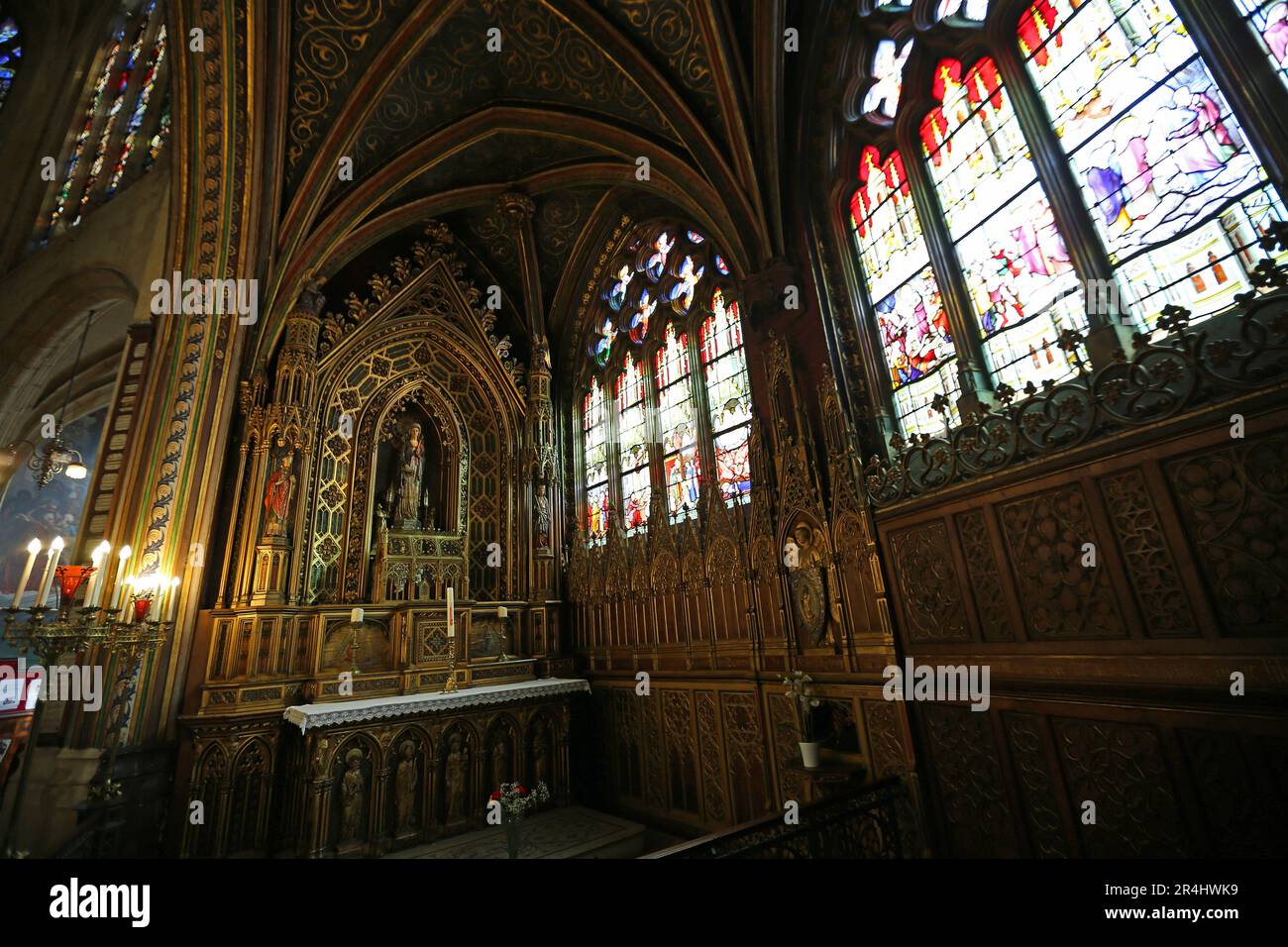 Chapel of Saint-Genevieve - Saint-Etienne-Du-Mont - Paris, France Stock Photo