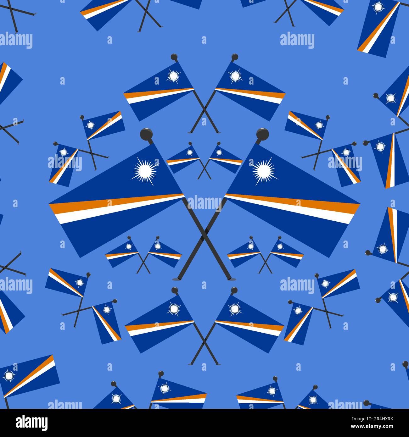 Vector Illustration of Pattern Marshall Flags and Color Background ...