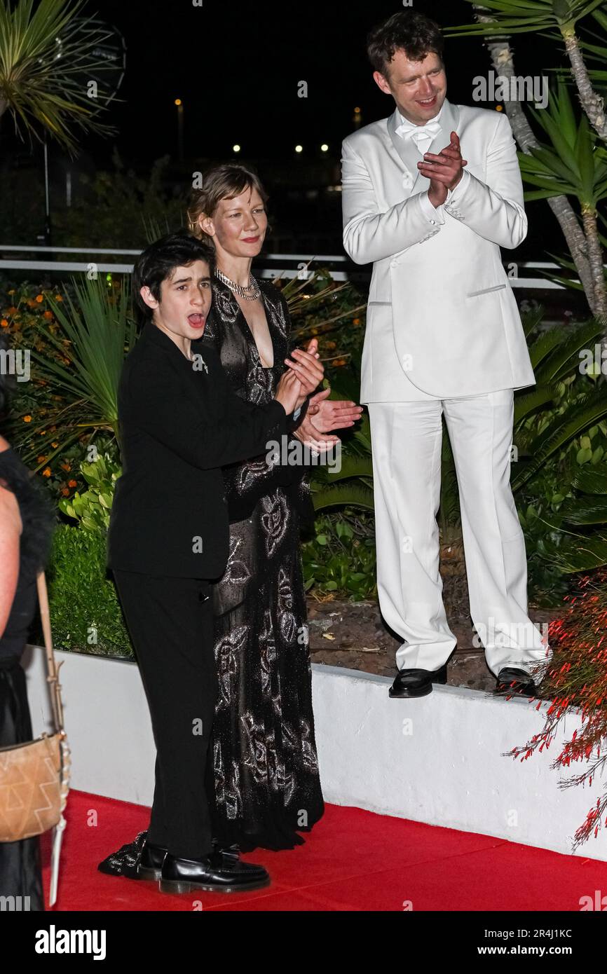 Cannes, France. 27th May 2023. Milo Machado Graner, Sandra Huller