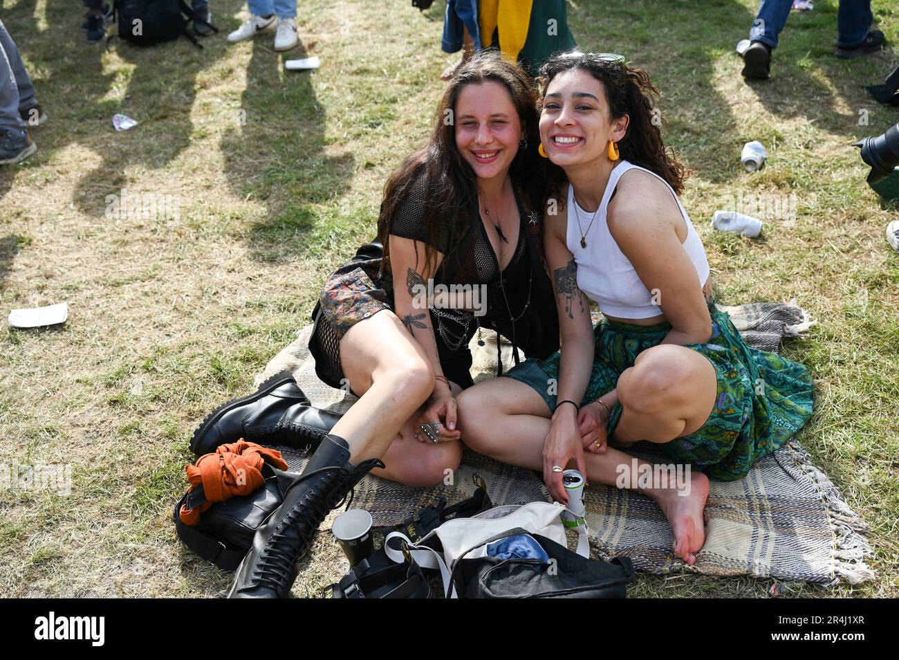 London, UK. 28th May, 2023. Attendees at the Cross The Tracks Arena