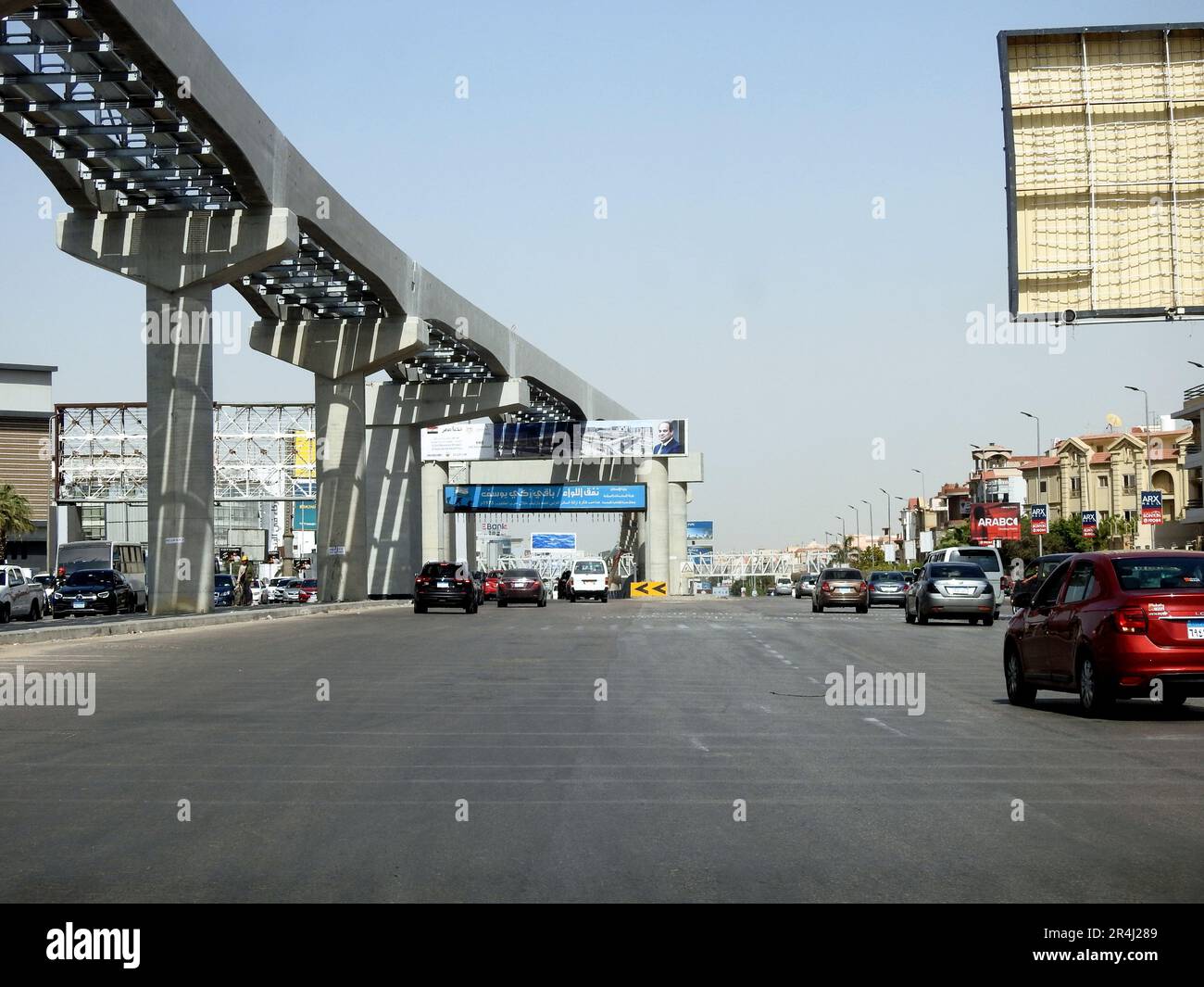 Cairo, Egypt, May 10 2023: Baki Zaki Youssef car tunnel in New Cairo, general Baky who gave the idea to destroy Bar Lev Line by using The water in Oct Stock Photo