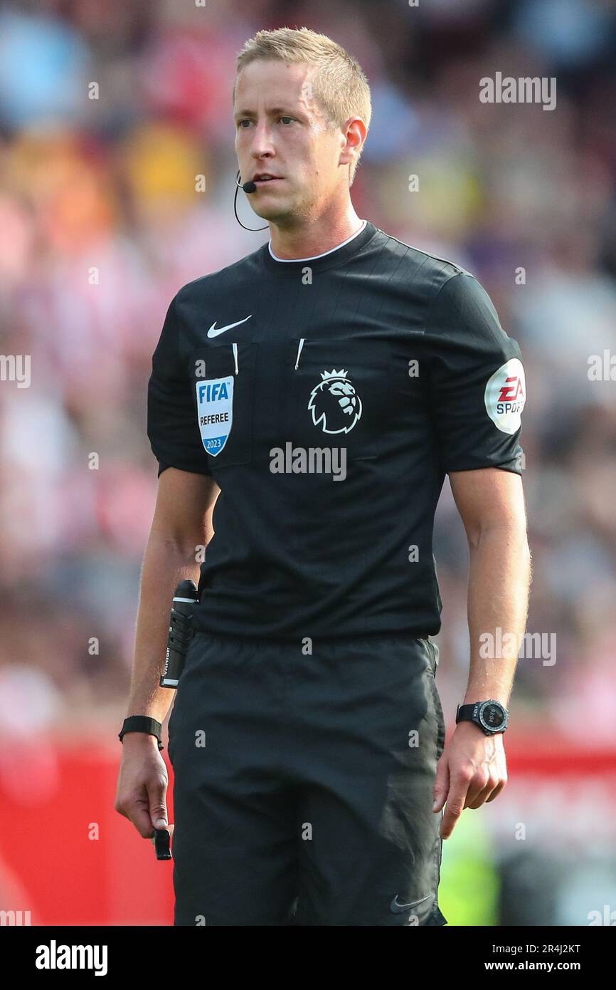 John Brooks referee during the Premier League match Brentford vs
