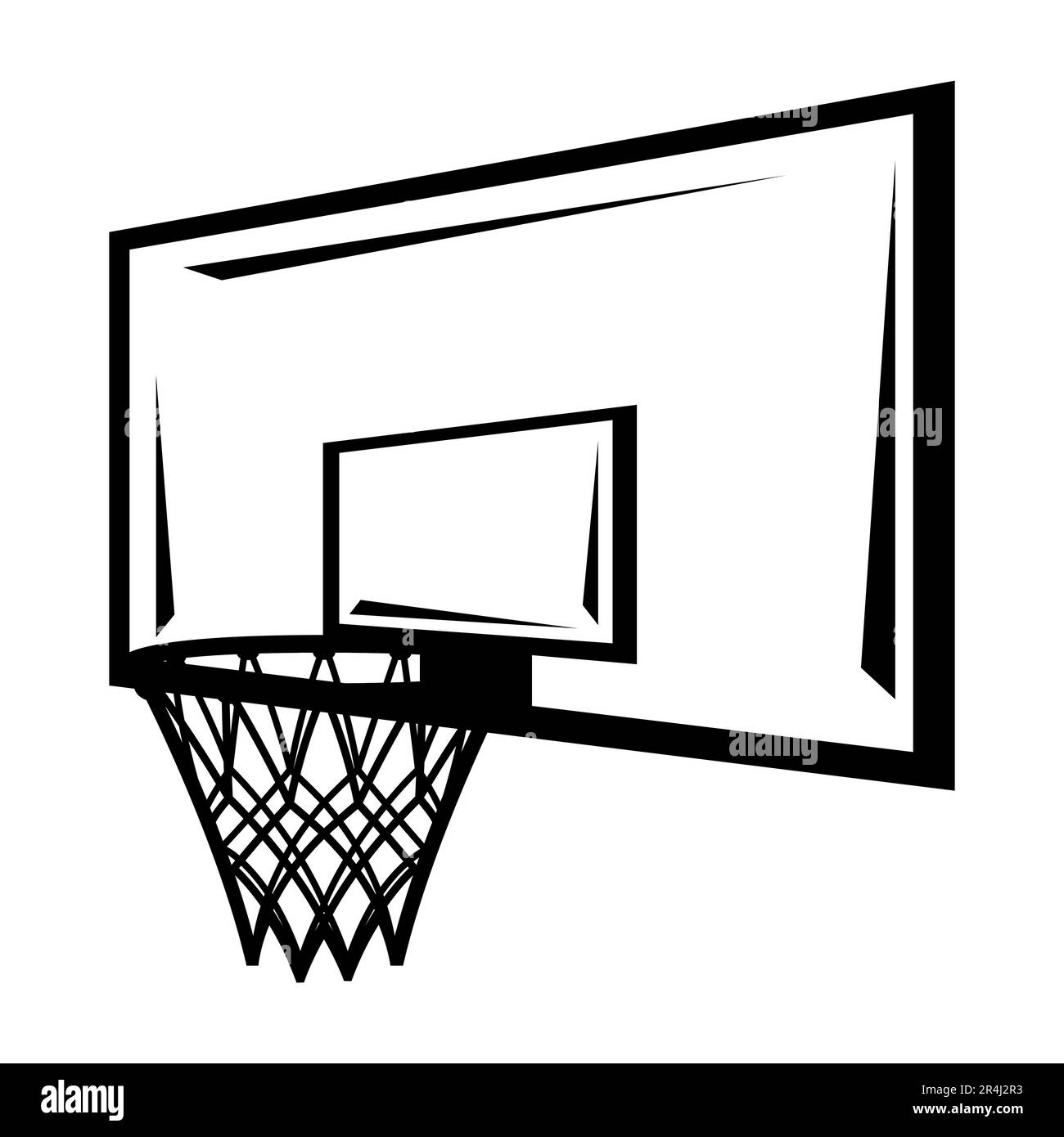 Basketball net and backboard Black and White Stock Photos & Images