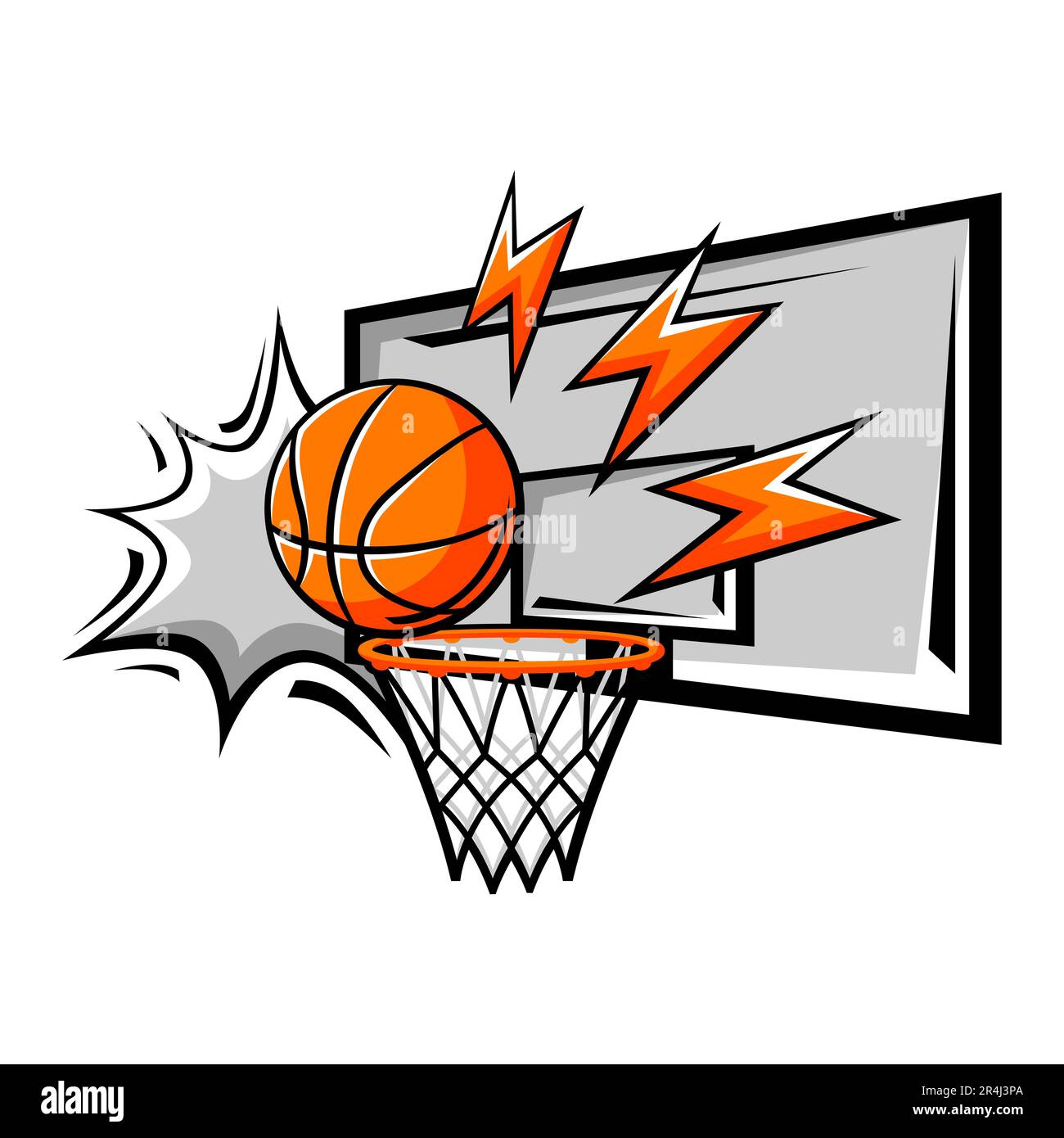 Emblem with basketball symbols. Sport club label or emblem Stock Vector