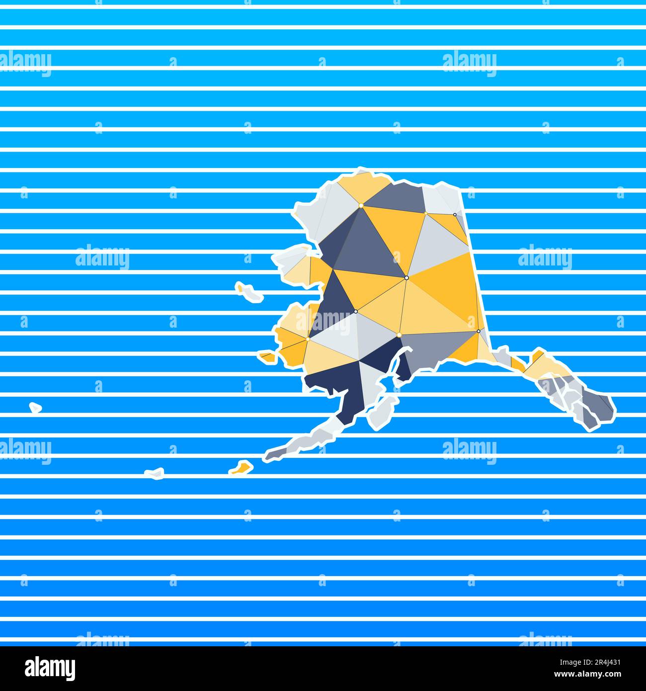 Alaska vector illustration. Alaska design on gradient stripes ...