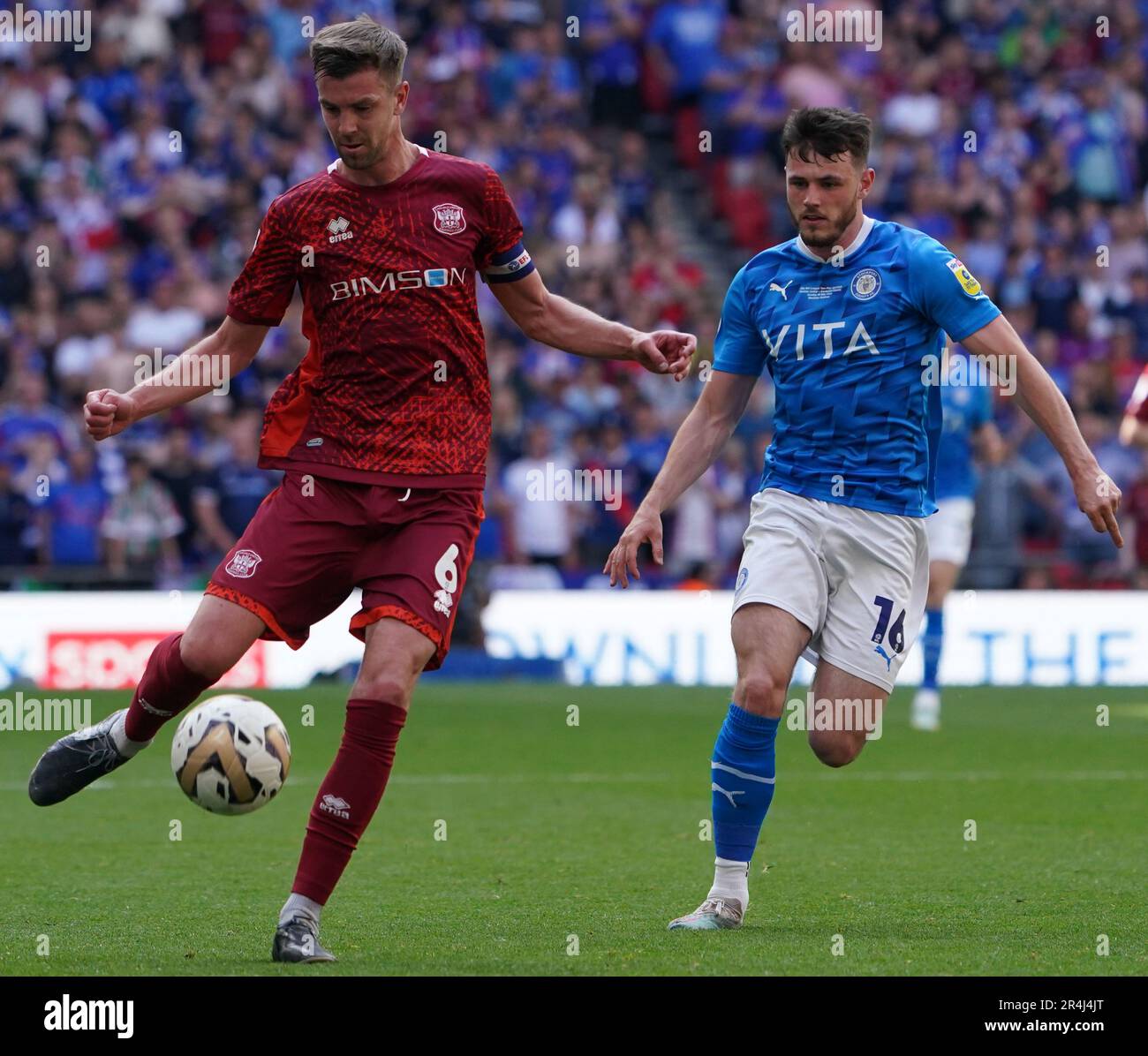 LONDON, ENGLAND - MAY 28: Carlisle's Paul Huntington during Carlisle United v Stockport County, Sky Bet League Two Play-Off Final at Wembley Stadium on May 28, 2023 in London, England. (Photo by MB Media) Stock Photo
