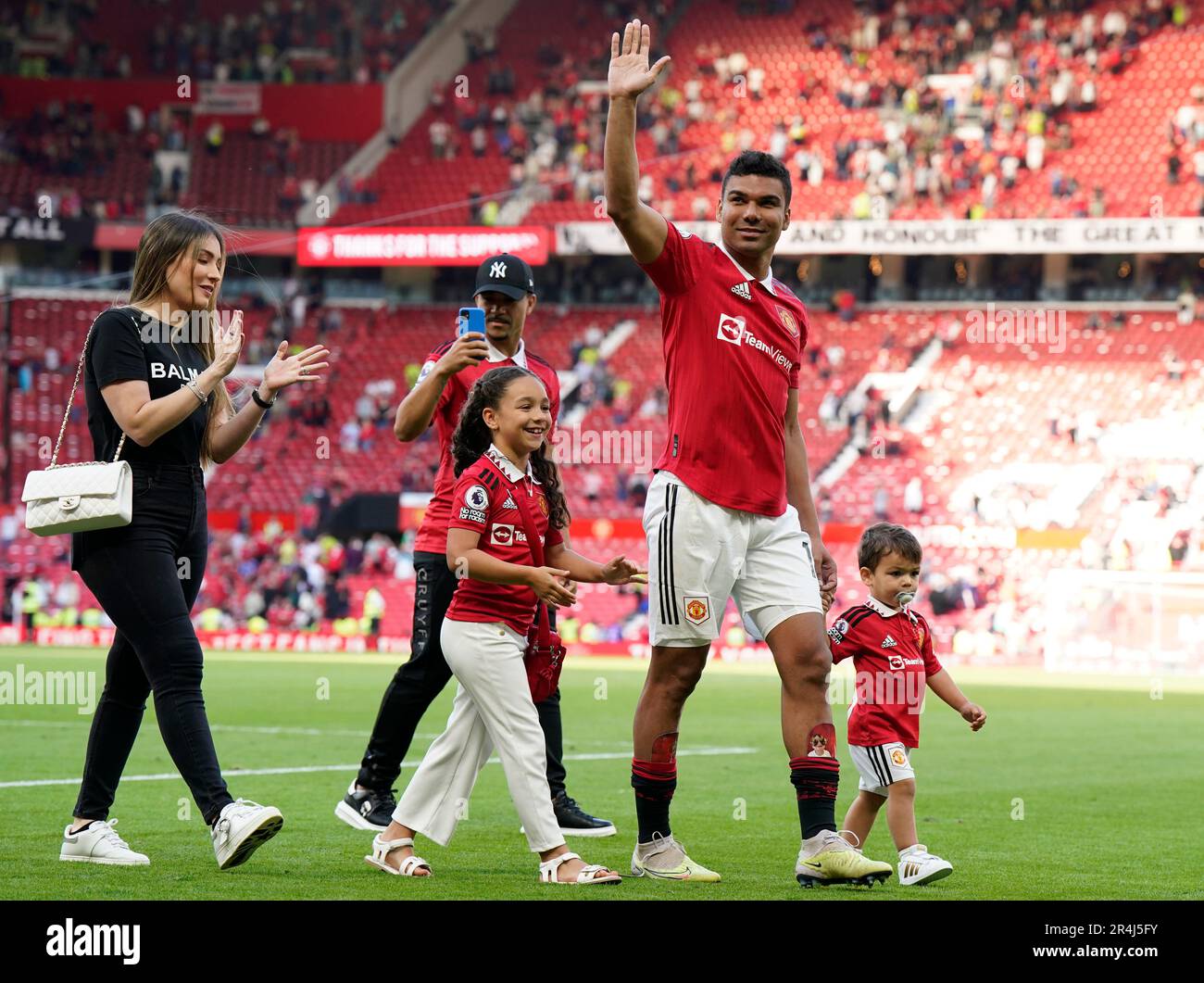 Casemiro family waving Old Trafford Looking Ahead: What’s Next for Manchester United?