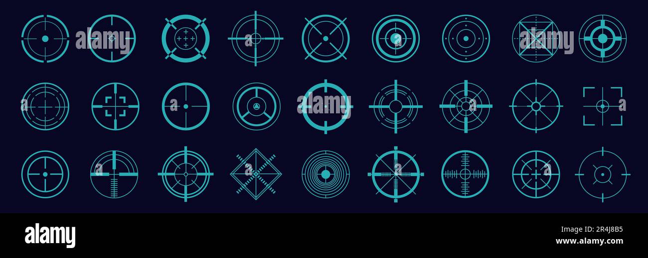 Hud targets elements, focus crosshair graphics. Control target, sniper