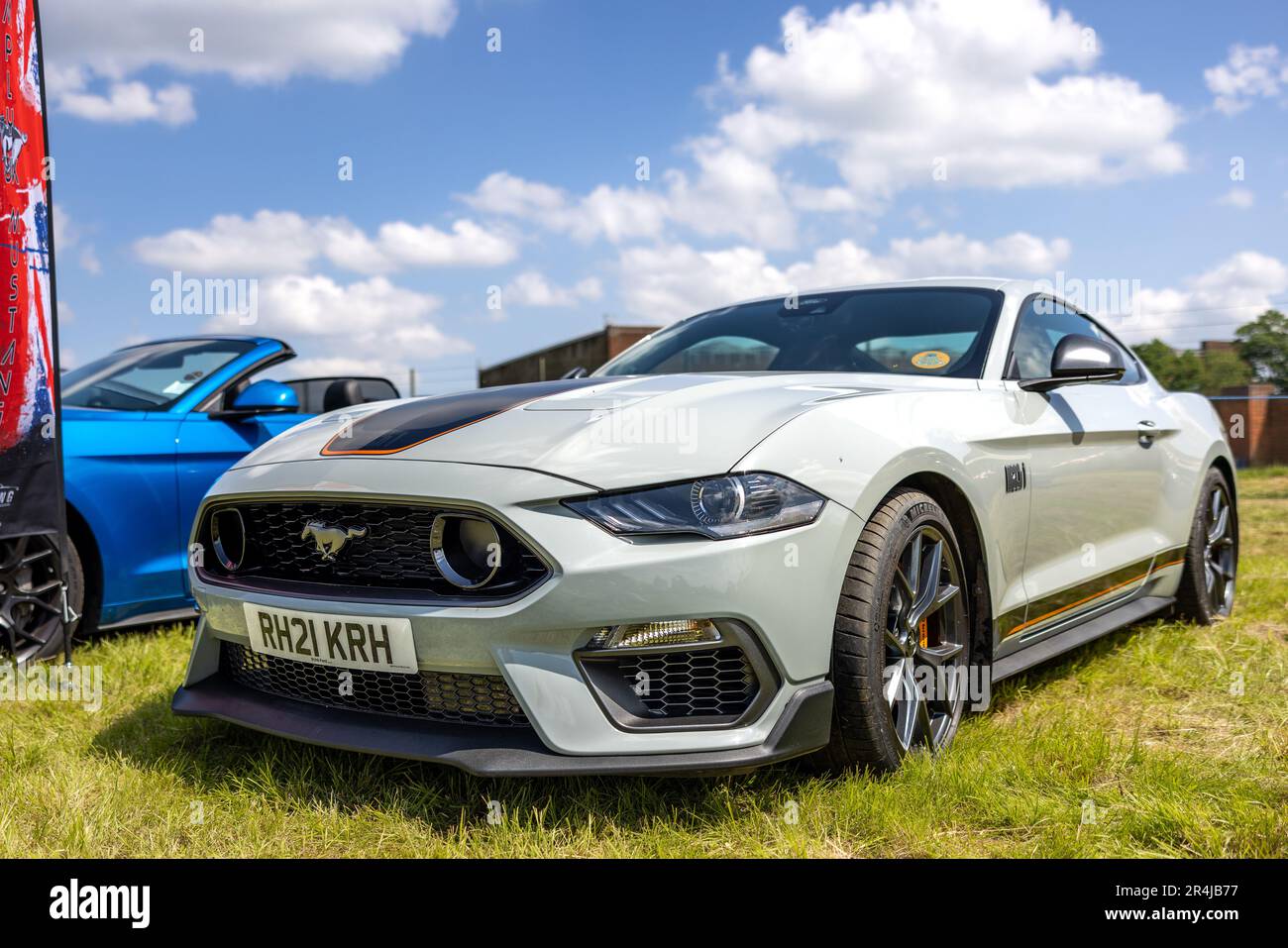 2021 Ford Mustang Mach 1, on display at the Abingdon Air & Country Show on the 20th May 2023. Stock Photo
