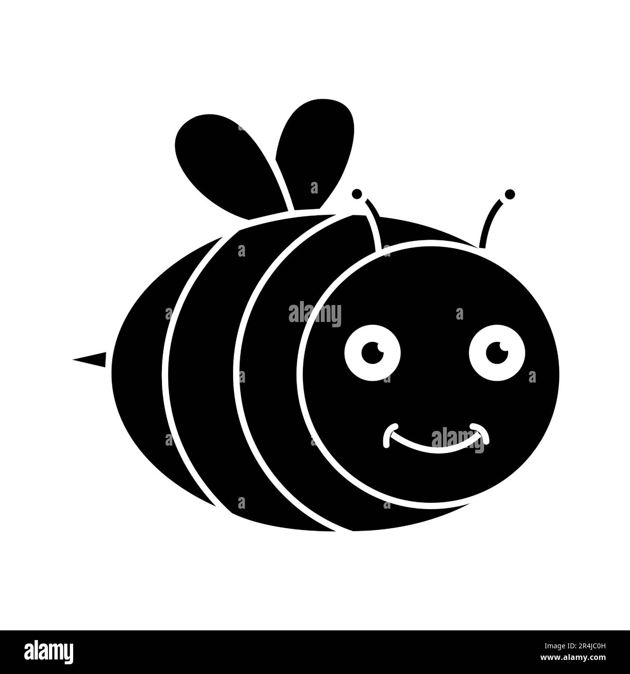 cartoon Bee icon isolated on white background Stock Vector