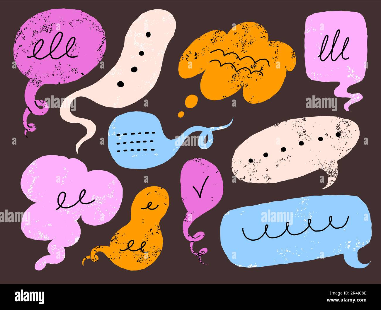 Set hand drawn bubbles Stock Vector Images - Alamy