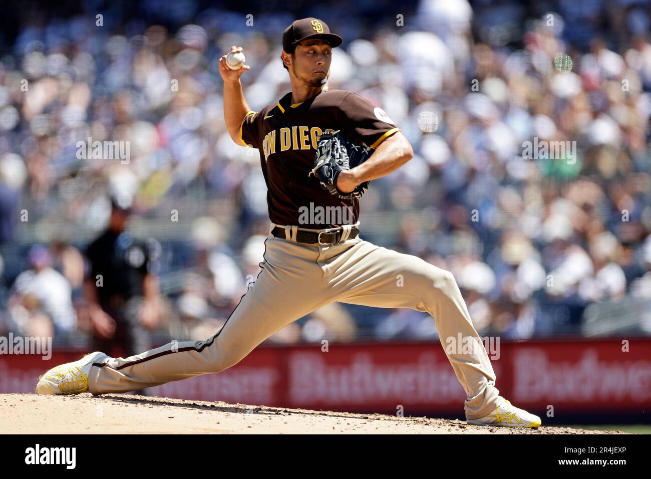 San Diego Padres pitcher Yu Darvish throws against the New York Yankees