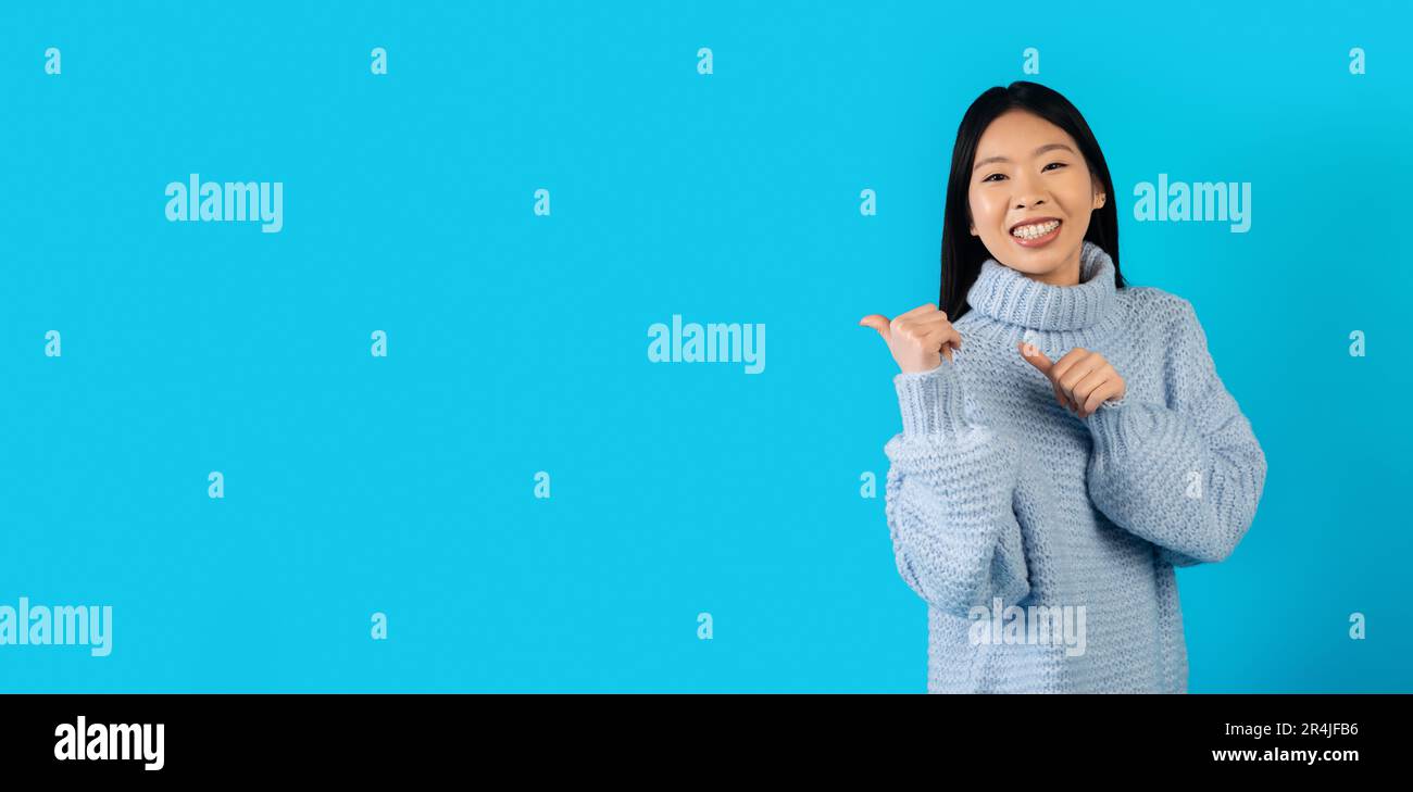 Japanese woman in sweater hi-res stock photography and images - Alamy
