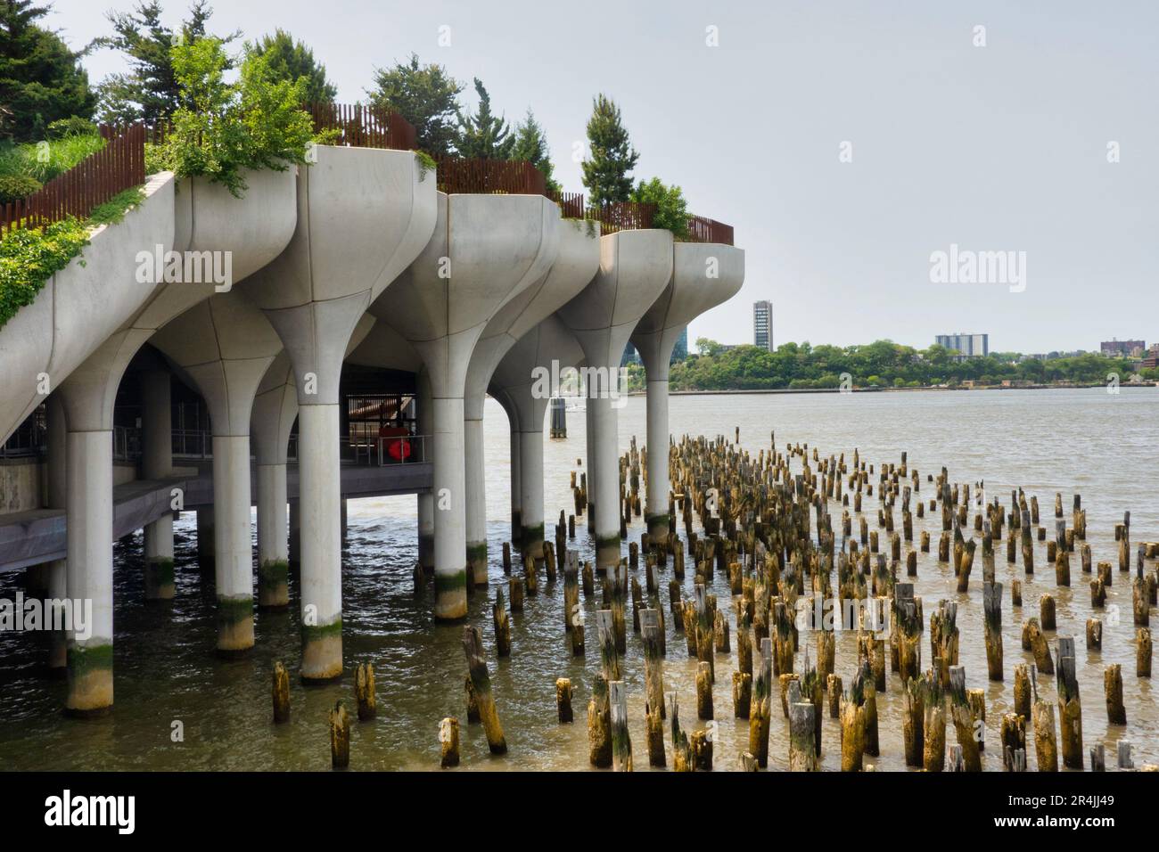 Little island is a unique urban oasis located in the Hudson River Park